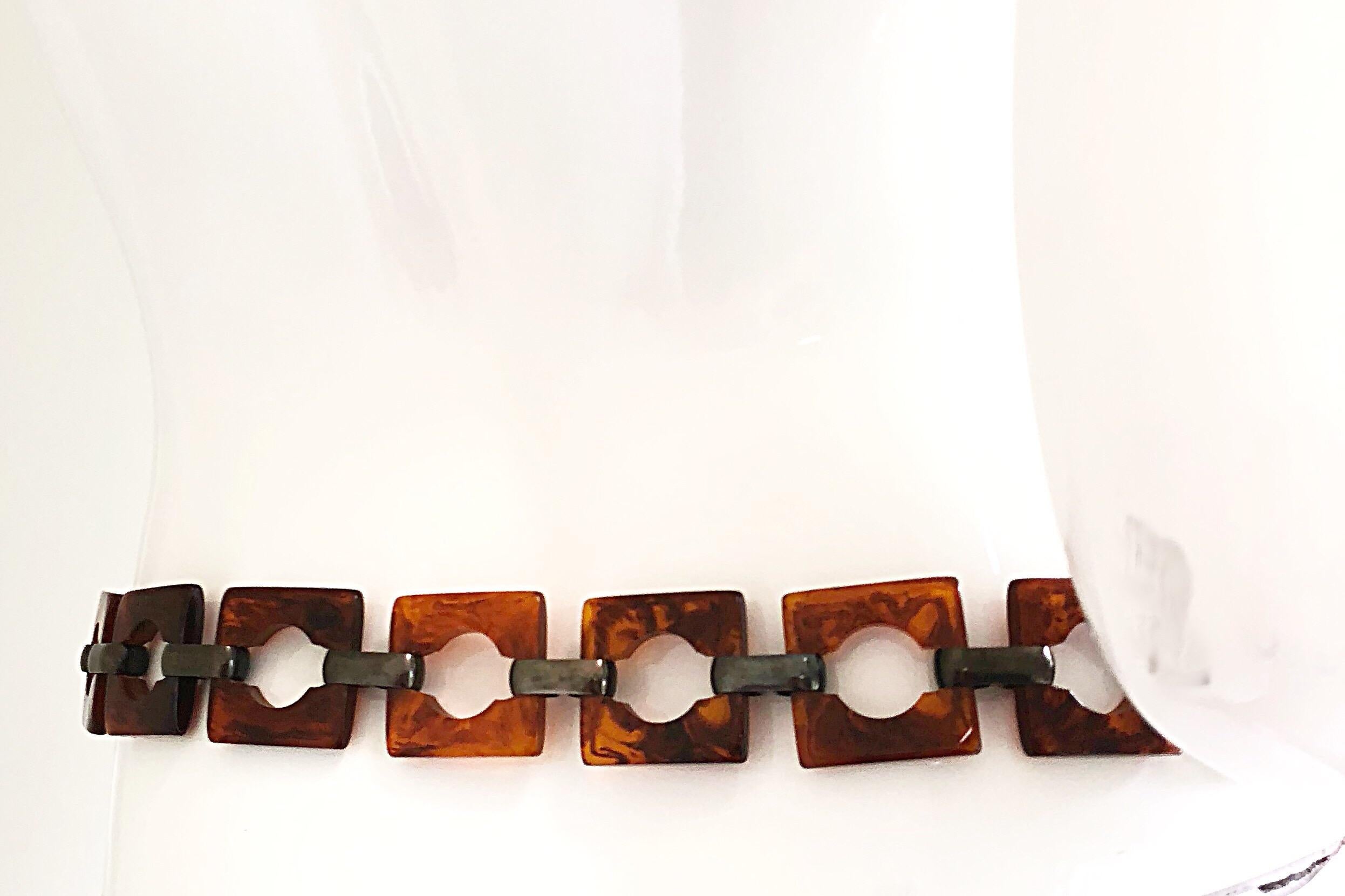 Vintage Yves Saint Laurent 1970s Tortoise Shell 70s YSL Belt or Necklace In Excellent Condition In San Diego, CA