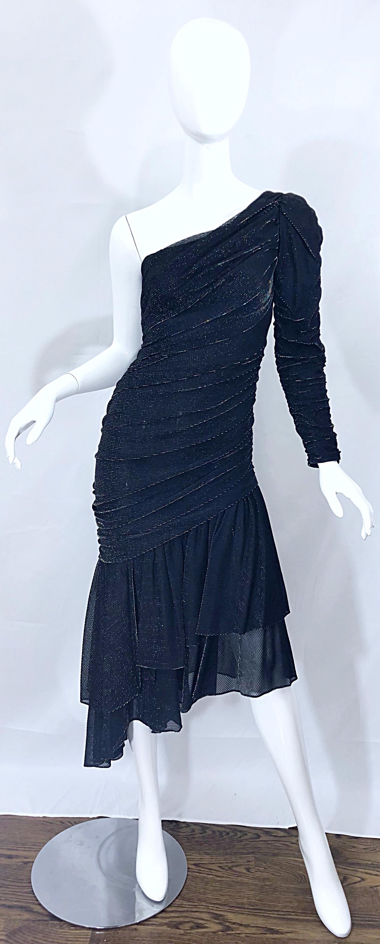 80s one shoulder dress