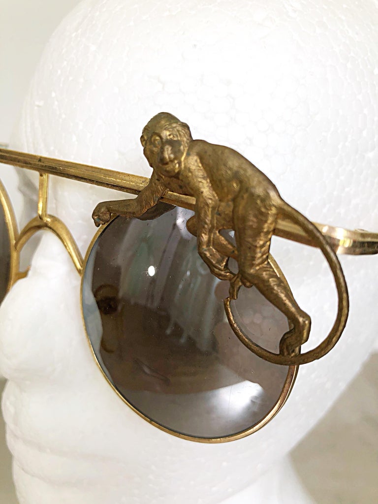 Rare Vintage Mercura Unisex Gold Brass Flying Monkeys  display picture 2