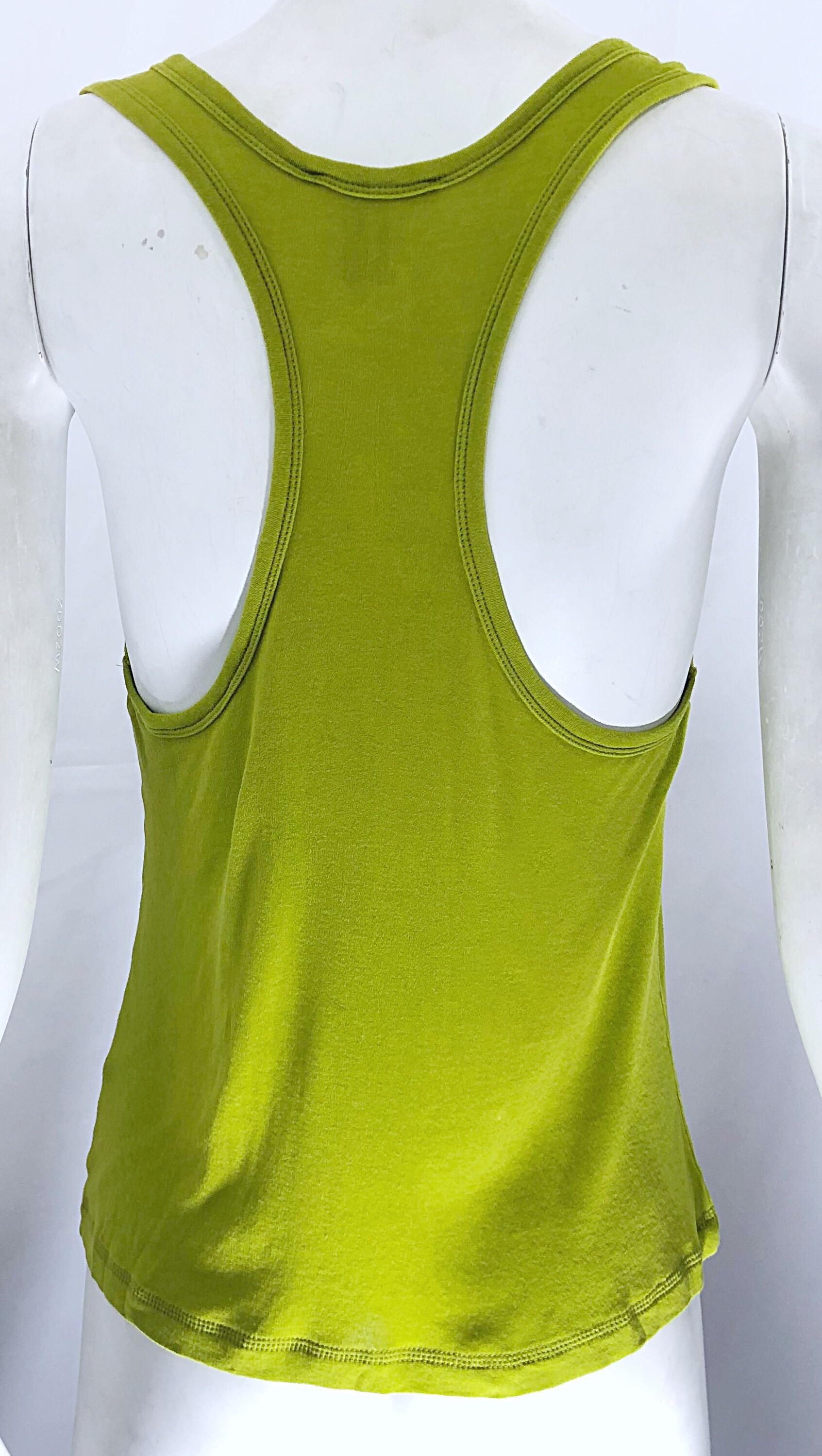chartreuse tank top