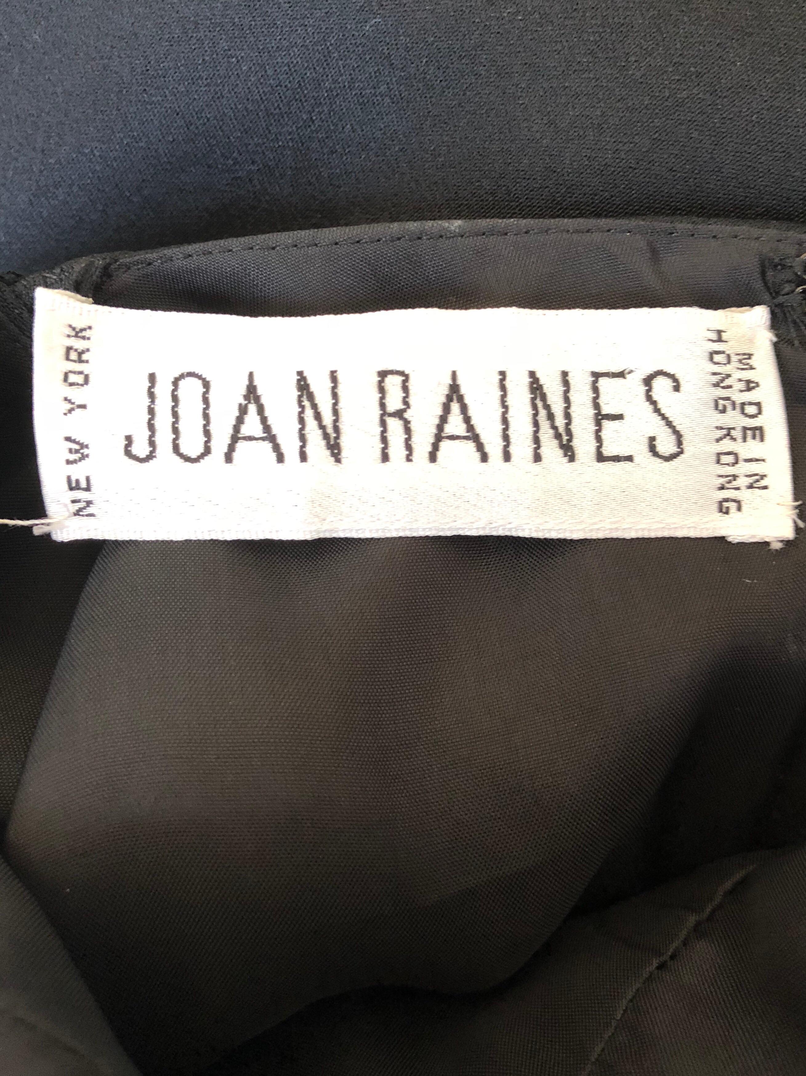 1990s Joan Raines Black and White Avant Garde Long Sleeve Vintage 90s Dress 7