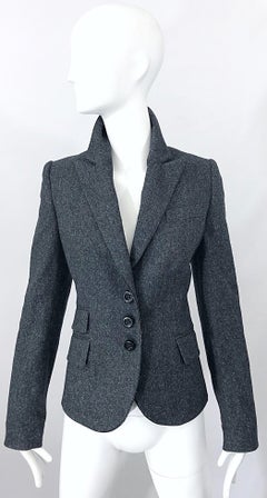 John Richmond - Blazer gris ajusté et ajusté, taille 44/US 8, état neuf