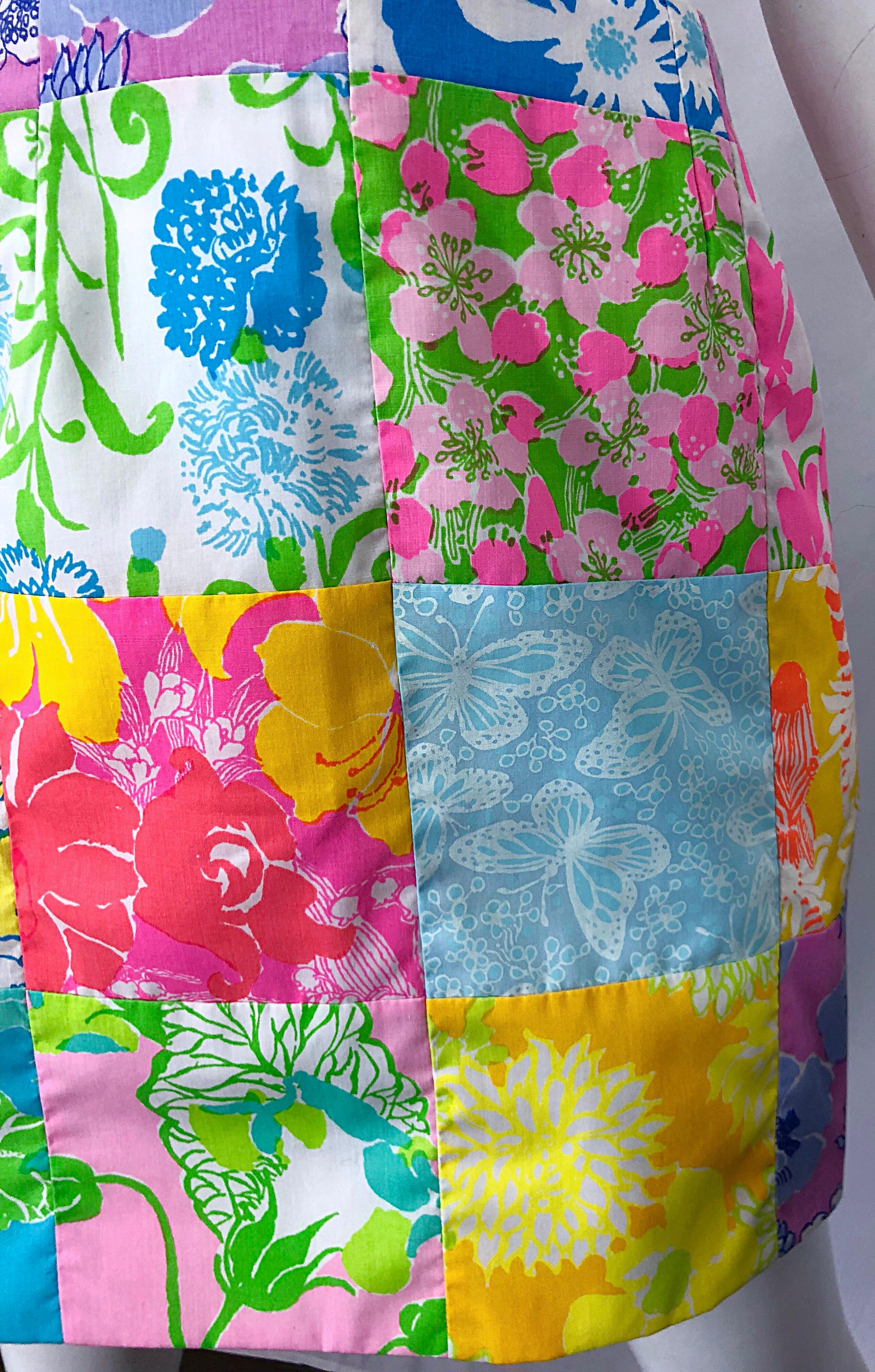 lilly pulitzer patchwork skirt