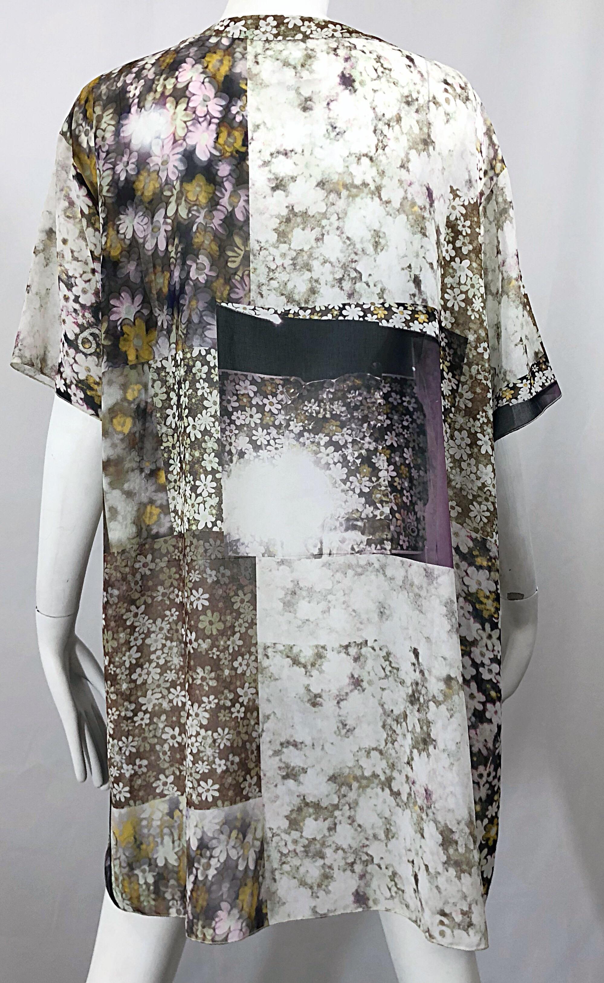 Maison Margiela - Robe t-shirt oversize et tunique, imprimé photo, illusion optique, rare en vente 1