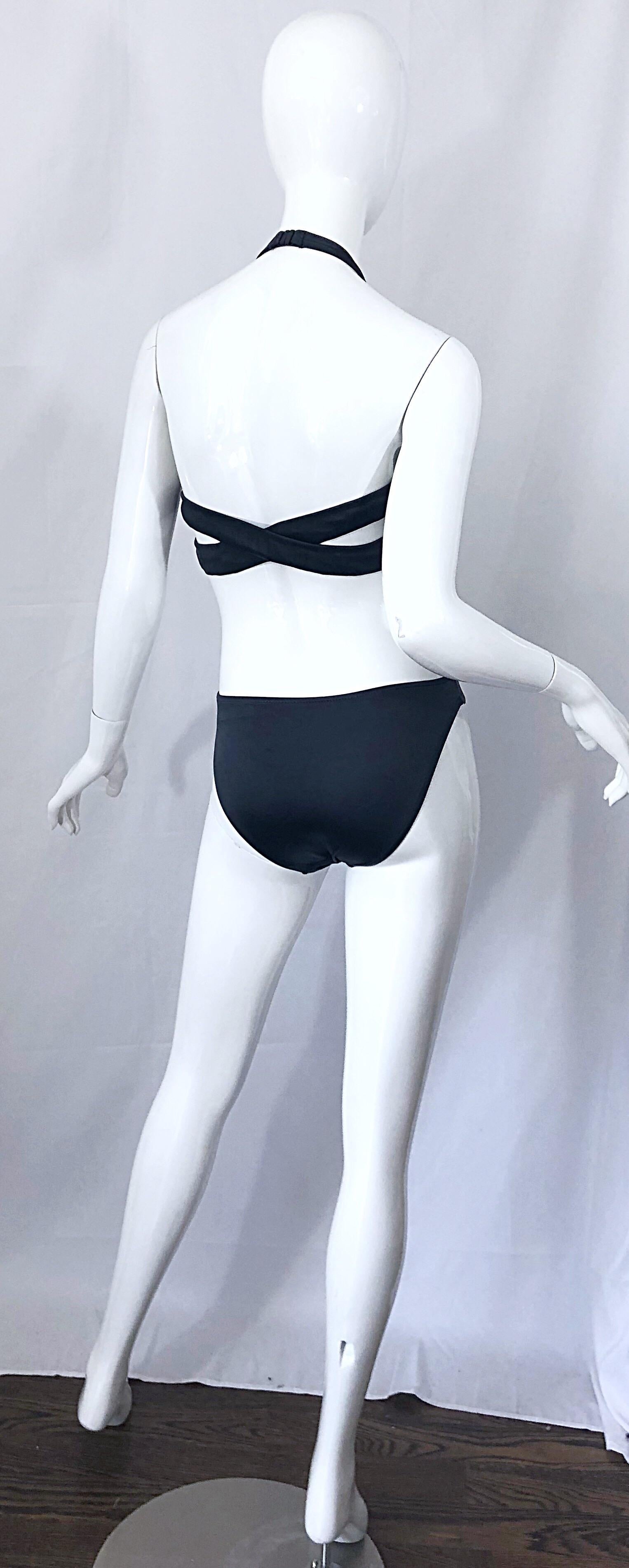Violet Maillot de bain/body une pièce Calvin Klein Collection des années 1990, gris ardoise sexy en vente