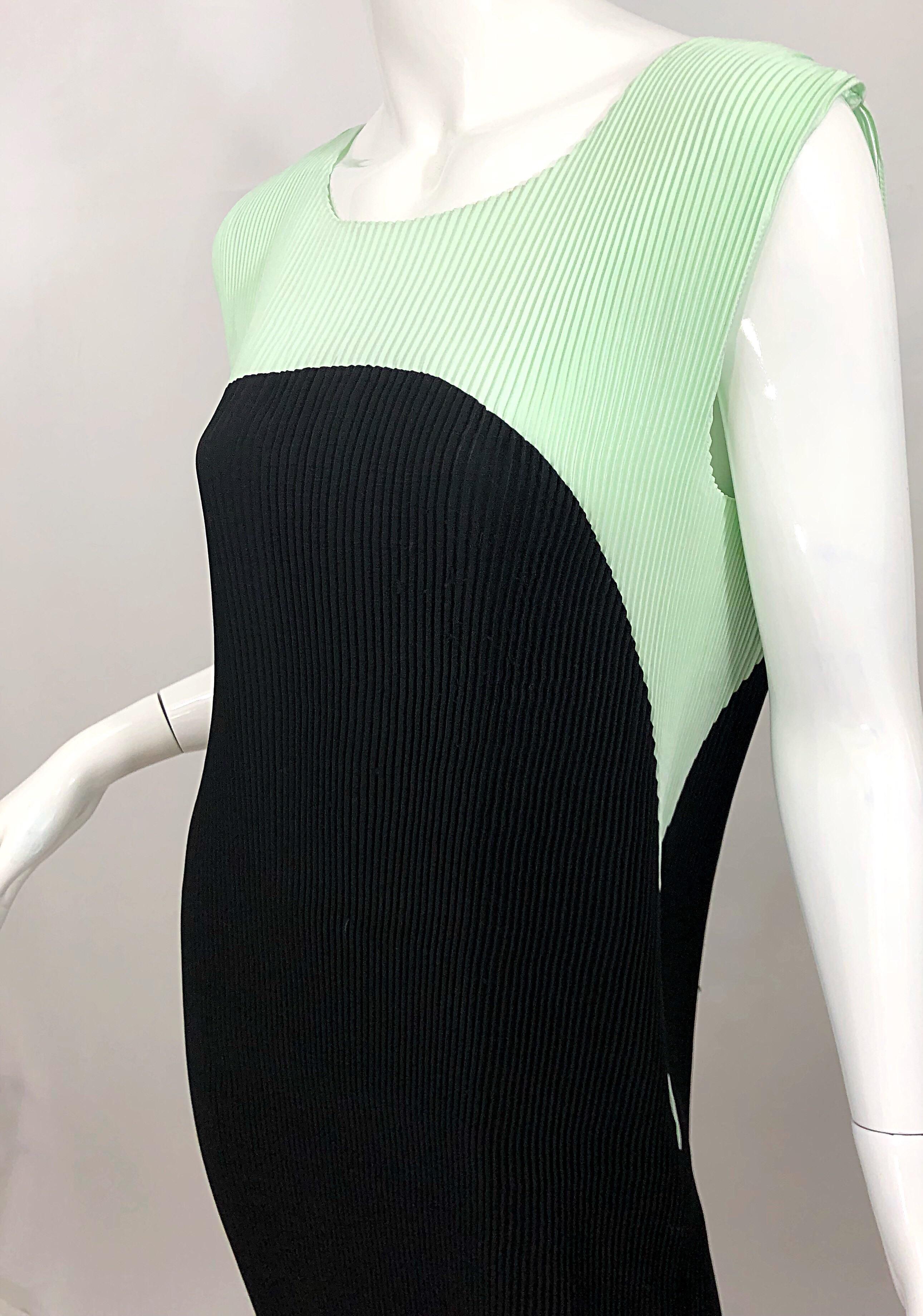 Stella McCartney Frühjahr 2013 Laufsteg Größe 44 US 8 - 10 Farbblock plissiertes Kleid im Angebot 1