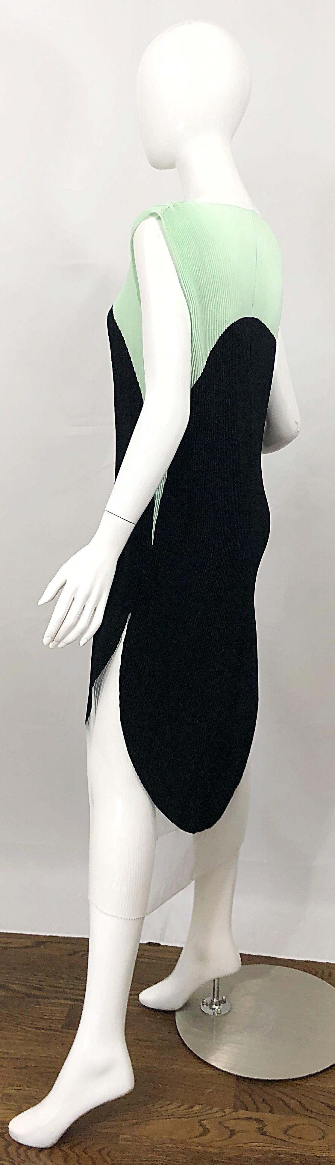 Stella McCartney Frühjahr 2013 Laufsteg Größe 44 US 8 - 10 Farbblock plissiertes Kleid im Angebot 3