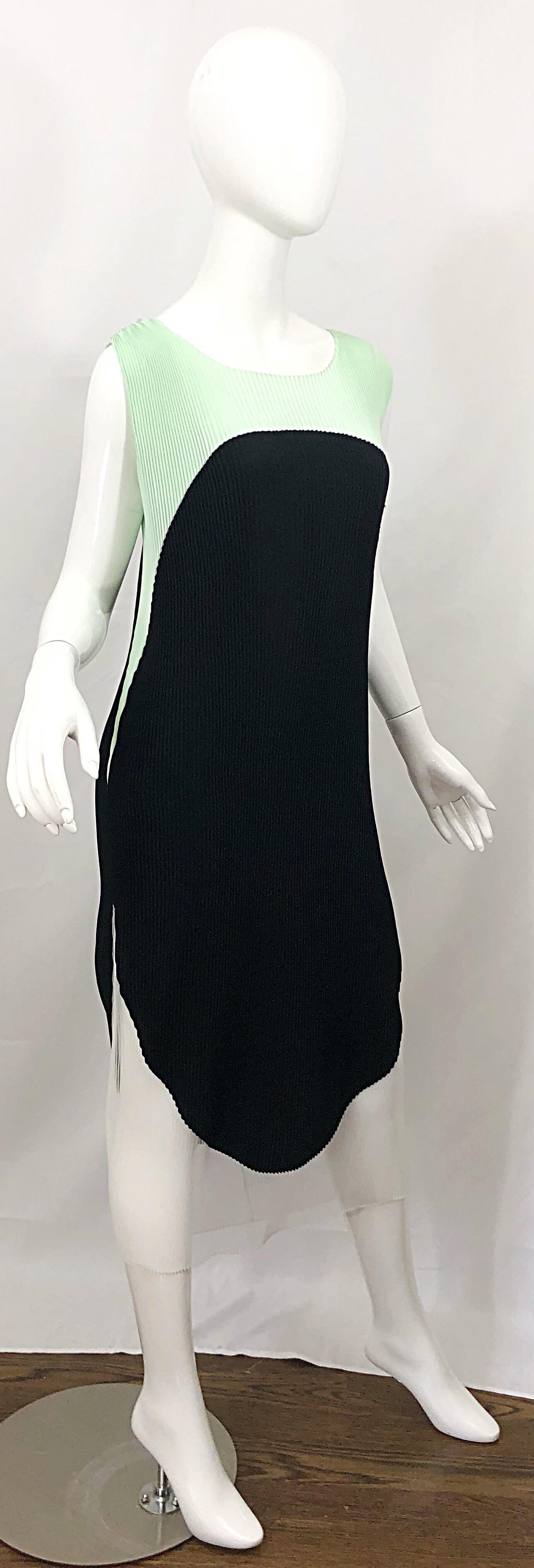 Stella McCartney Spring 2013 Runway Size 44 US 8 - 10 Color Block Pleated Dress For Sale 4