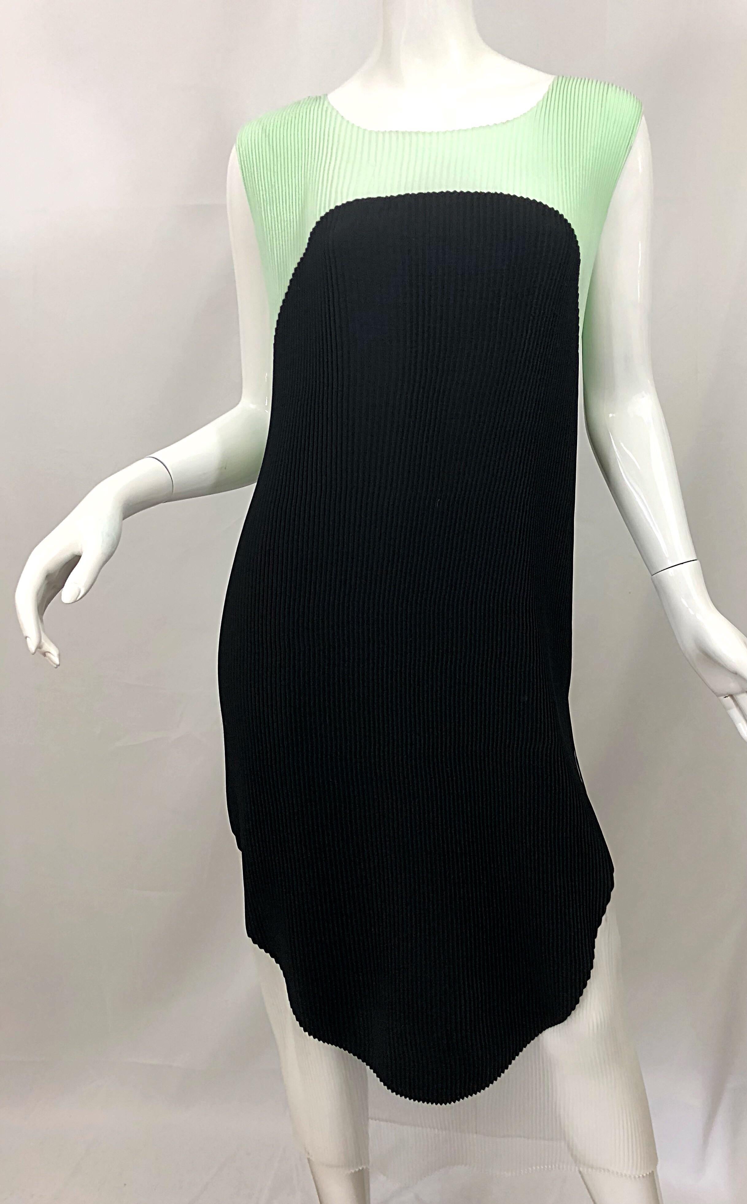 Stella McCartney Spring 2013 Runway Size 44 US 8 - 10 Color Block Pleated Dress For Sale 7