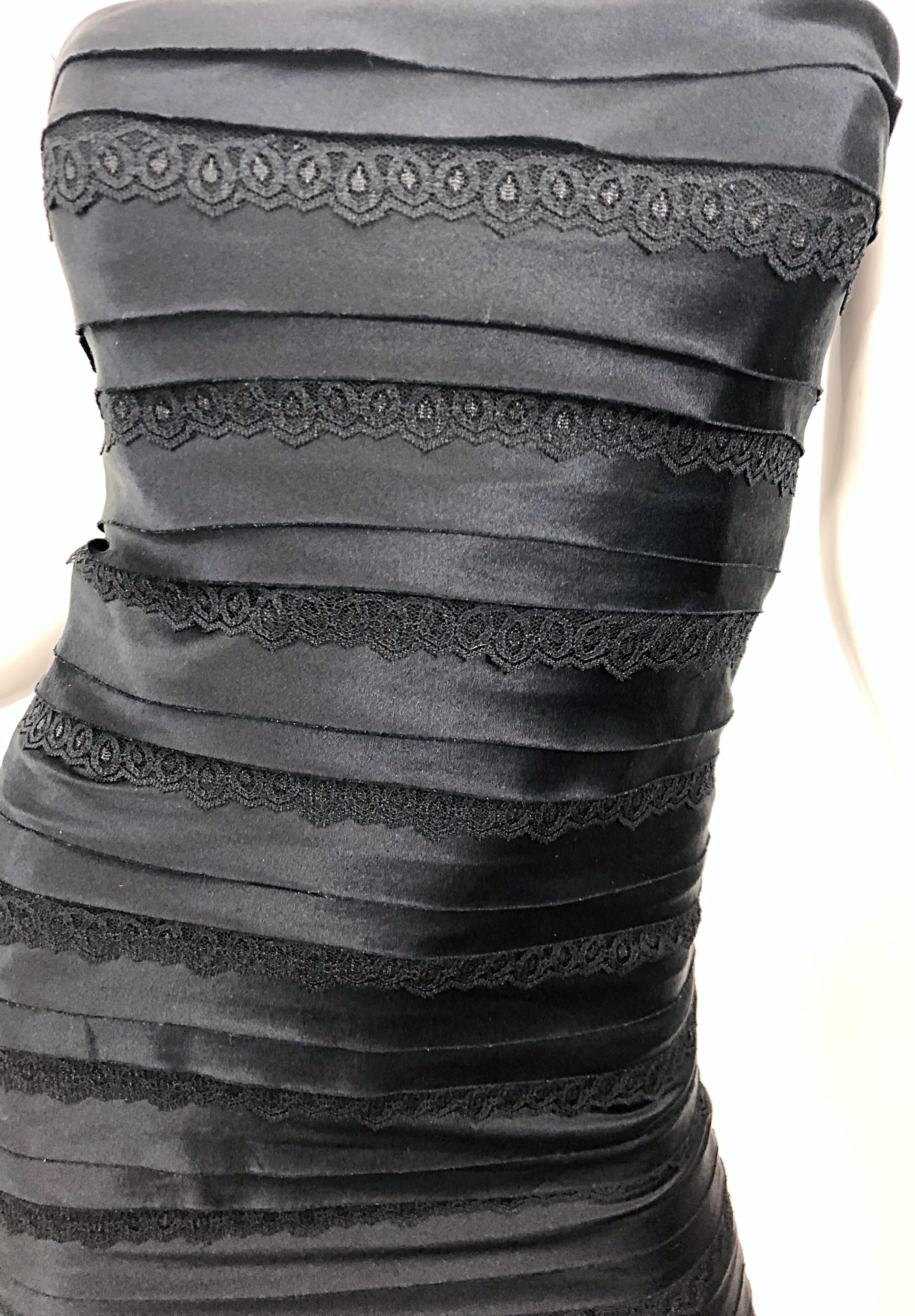 black strapless bandage dress