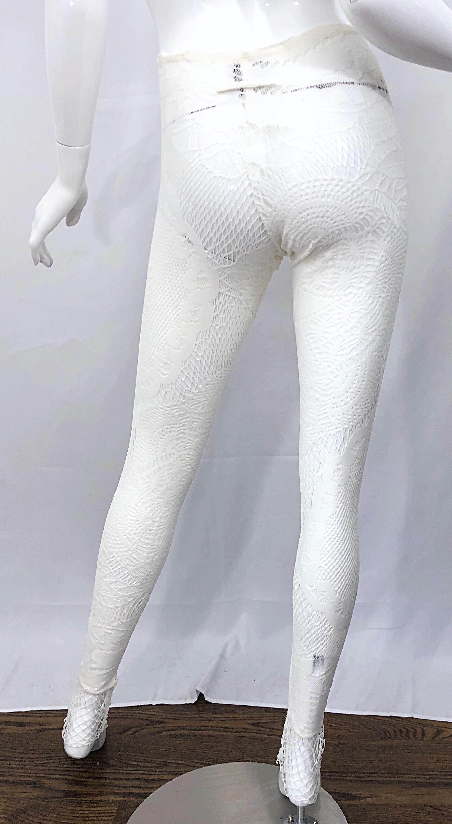 white sparkle leggings