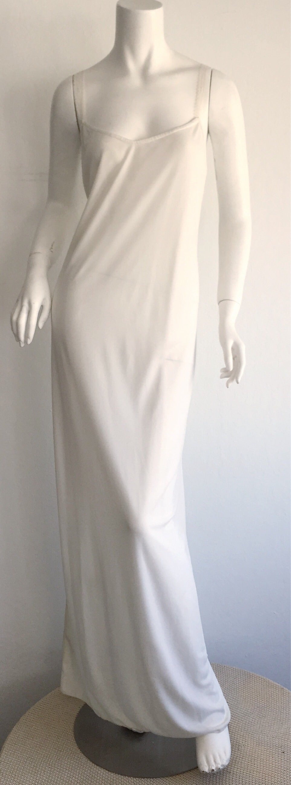 Ethereal Vintage Holly's Harp Ivory Chiffon 3 - Piece Bohemian Wedding Gown 5