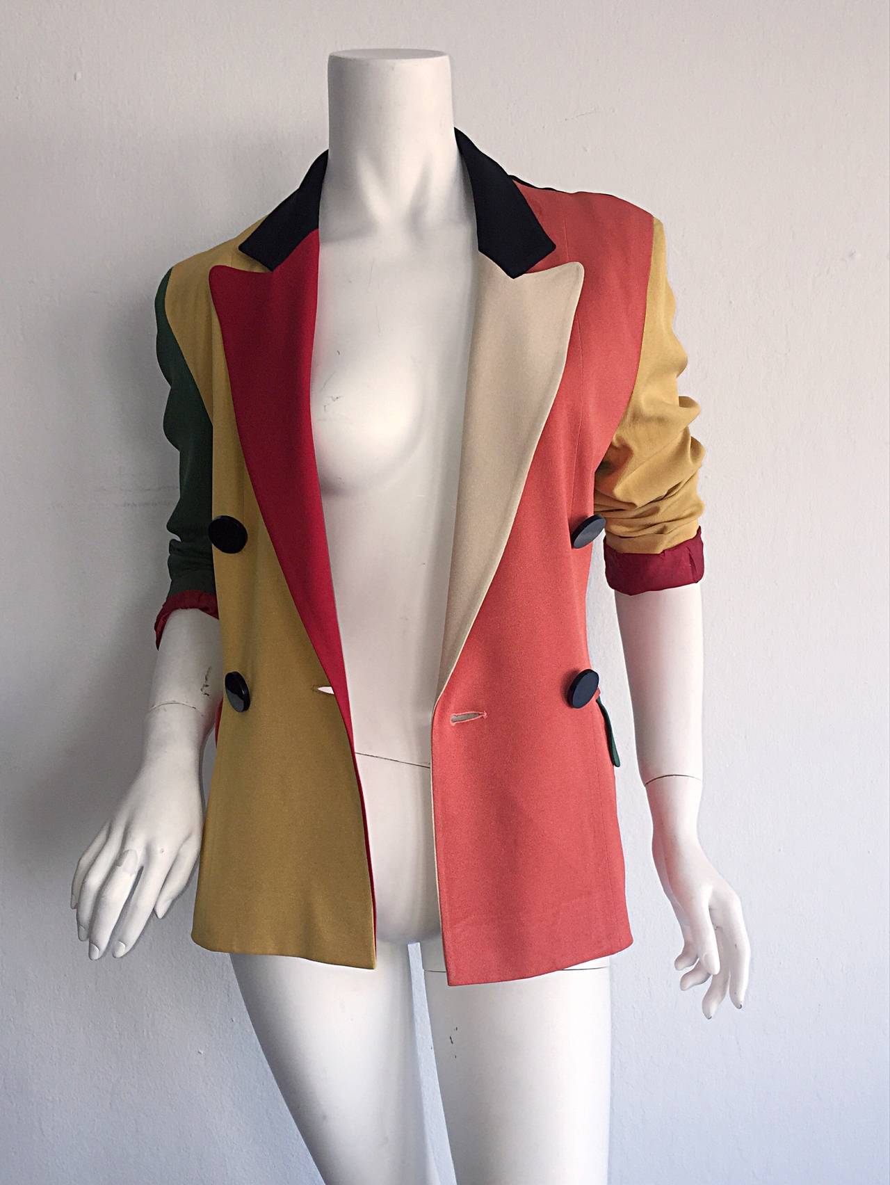 moschino color block coat