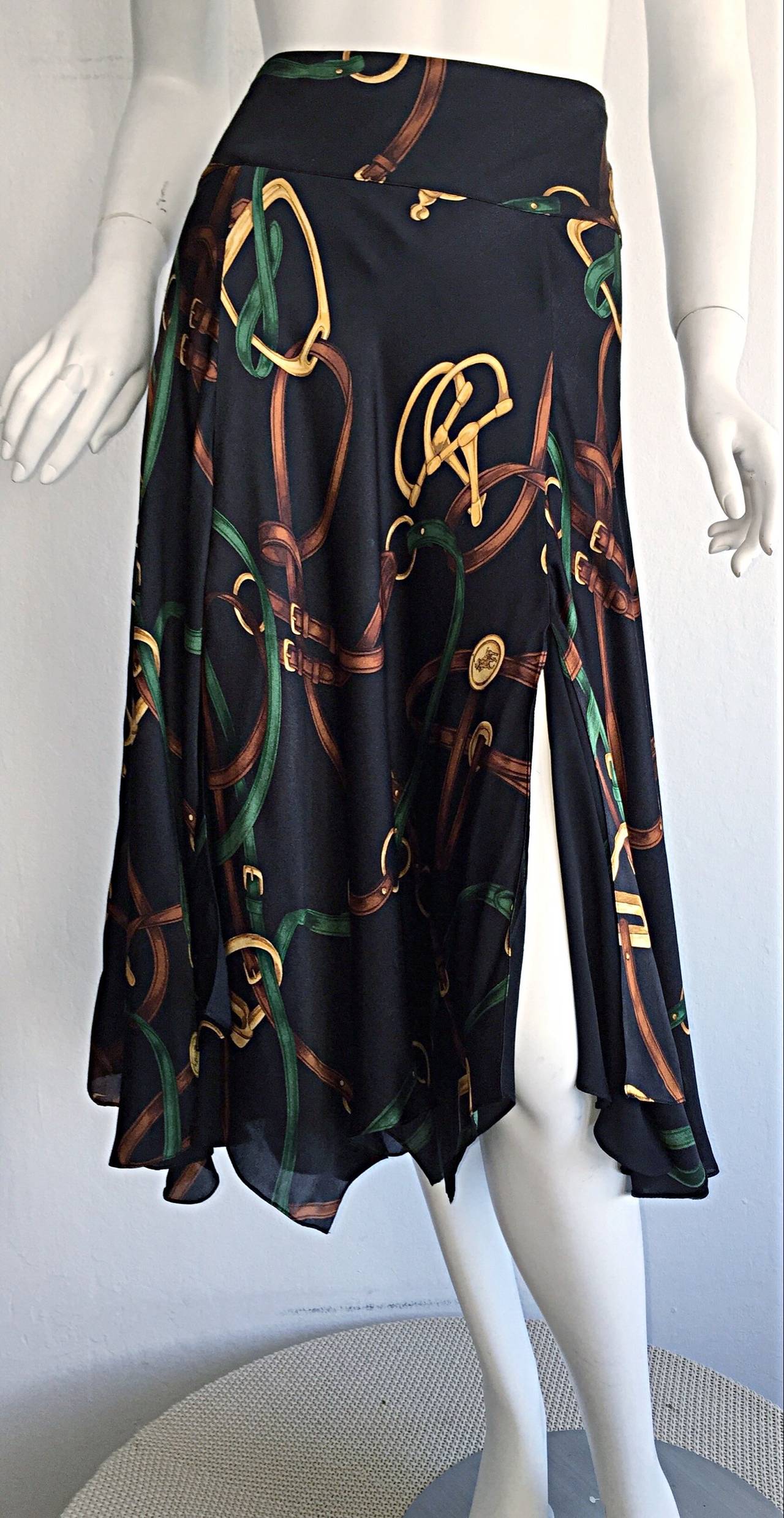 ralph lauren silk skirt