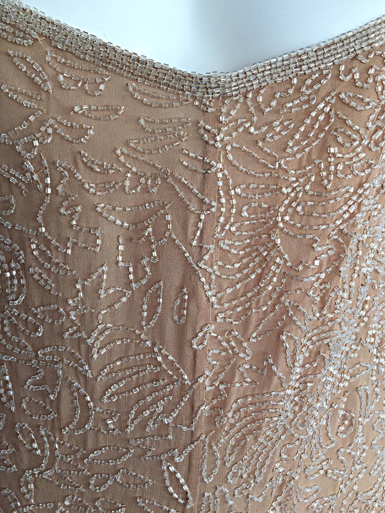 New Vintage Calvin Klein 1990s Size 10 Champagne Glass Beaded Dress Rt. $2,  800 For Sale at 1stDibs | vintage calvin klein dress, calvin klein vintage  dress, calvin klein champagne dress