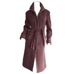 Max Mara Multi Colored Belted Wool Trench Jacket 4