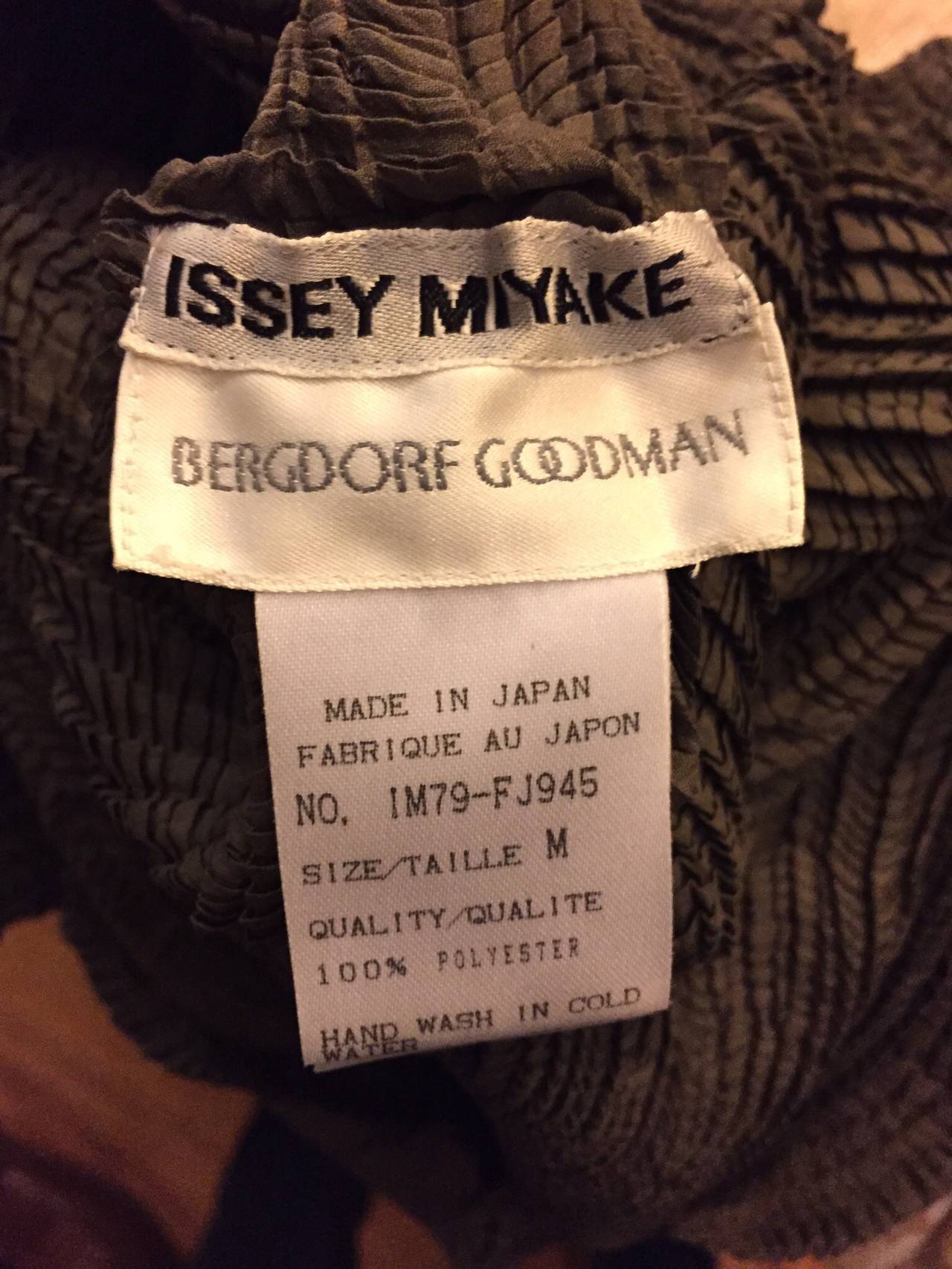 Vintage Issey Miyake Brown Pleated Avant Garde Shirt Blouse at 1stDibs