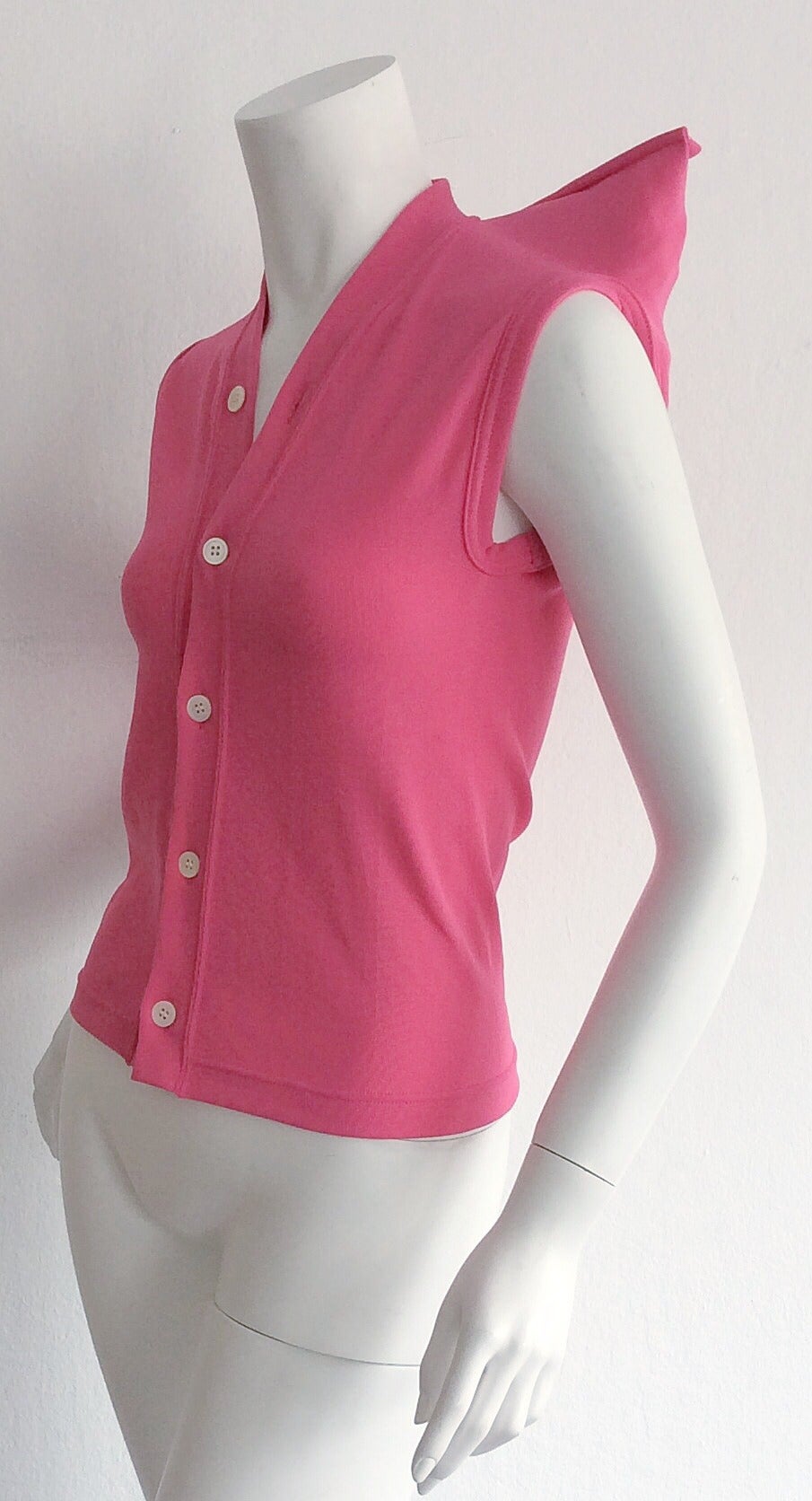 1990s Vintage Comme des Garcons Hot Pink ' Judy Jetson ' Shirt Blouse In Excellent Condition In San Diego, CA