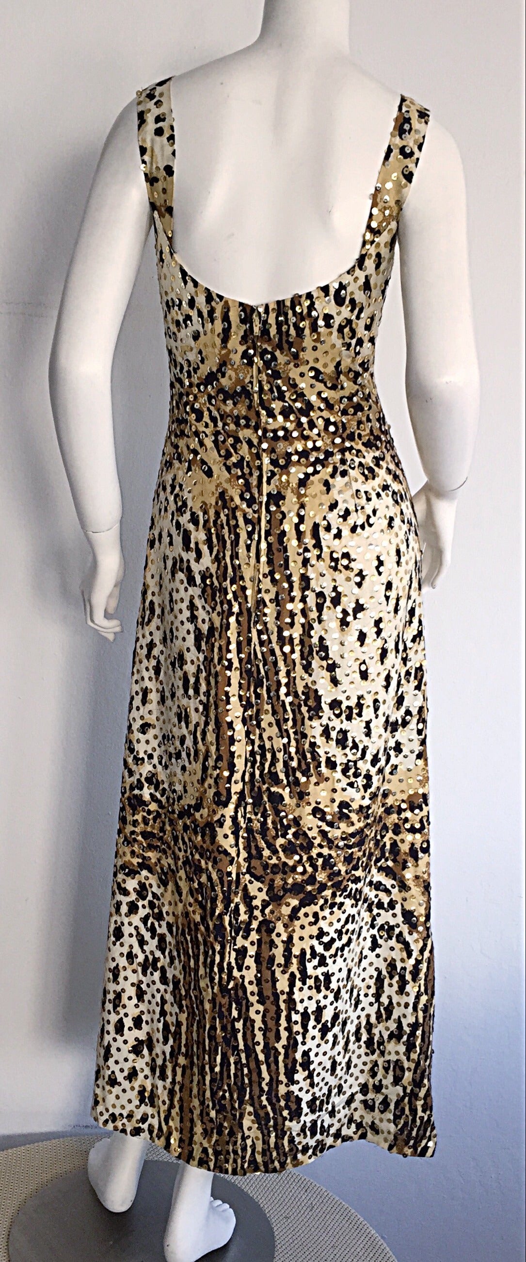 sequin leopard dress
