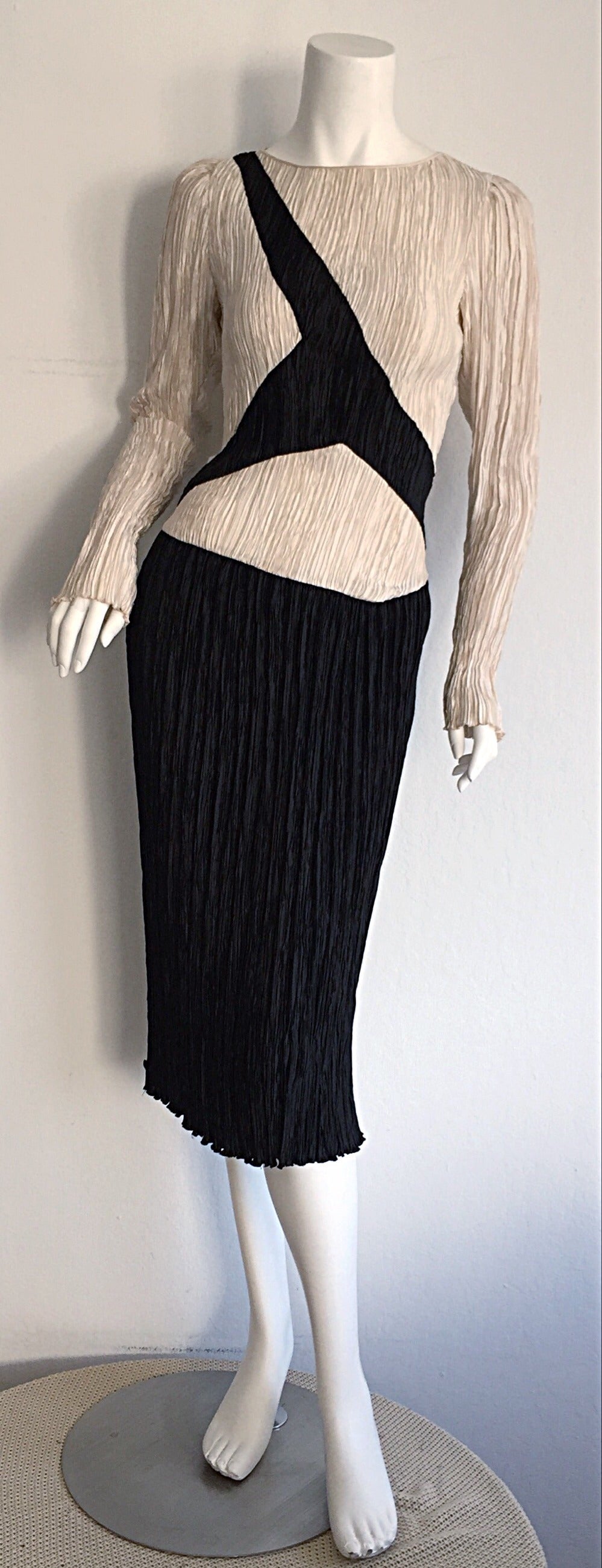 80s mary mcfadden for neiman marcus one shoulder pleated goddess gown