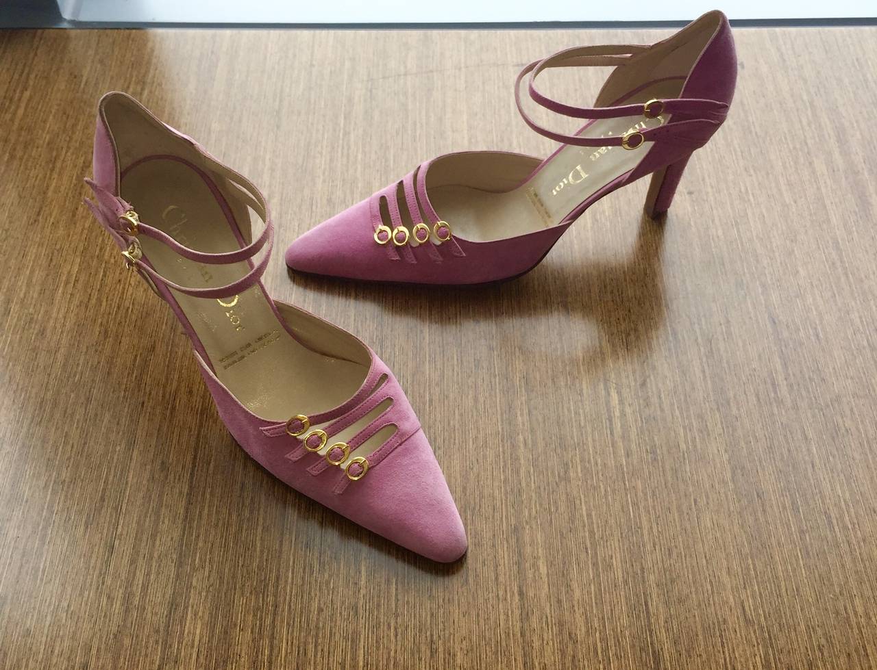 Rare Vintage Christian Dior by John Galliano Brand New Pink Cage Heel ...