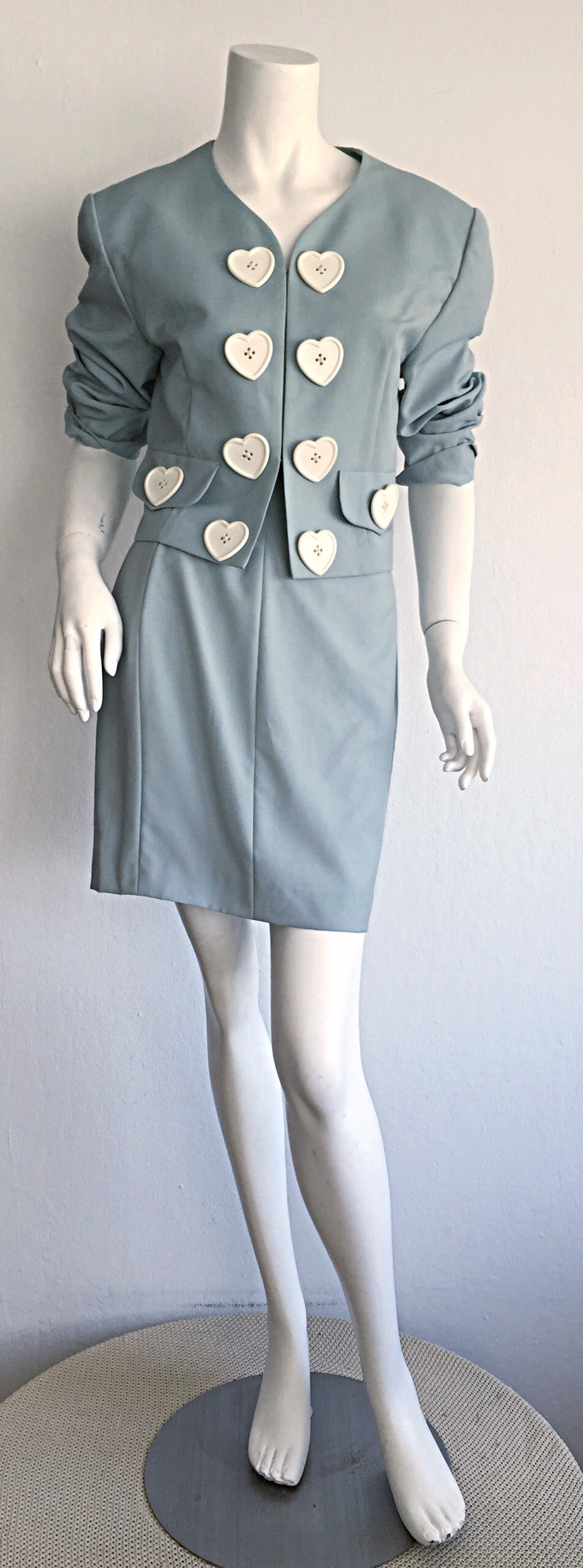moschino skirt suit