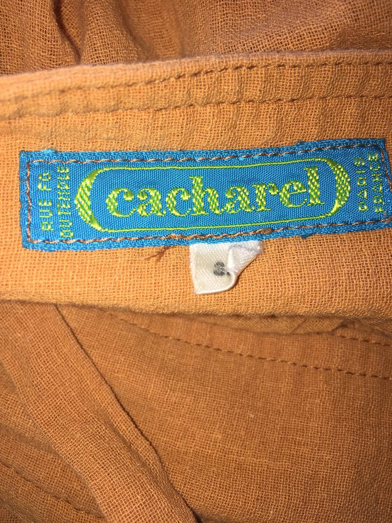 Chic Vintage Cacharel Cotton Terra Cotta Patchwork French Sundress 6