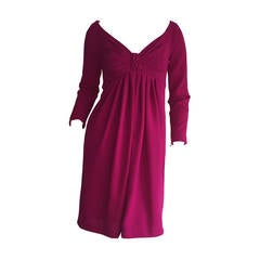 Vintage Carolyne Roehm Neiman Marcus Fuchsia Pink Babydoll Cocktail Dress 4