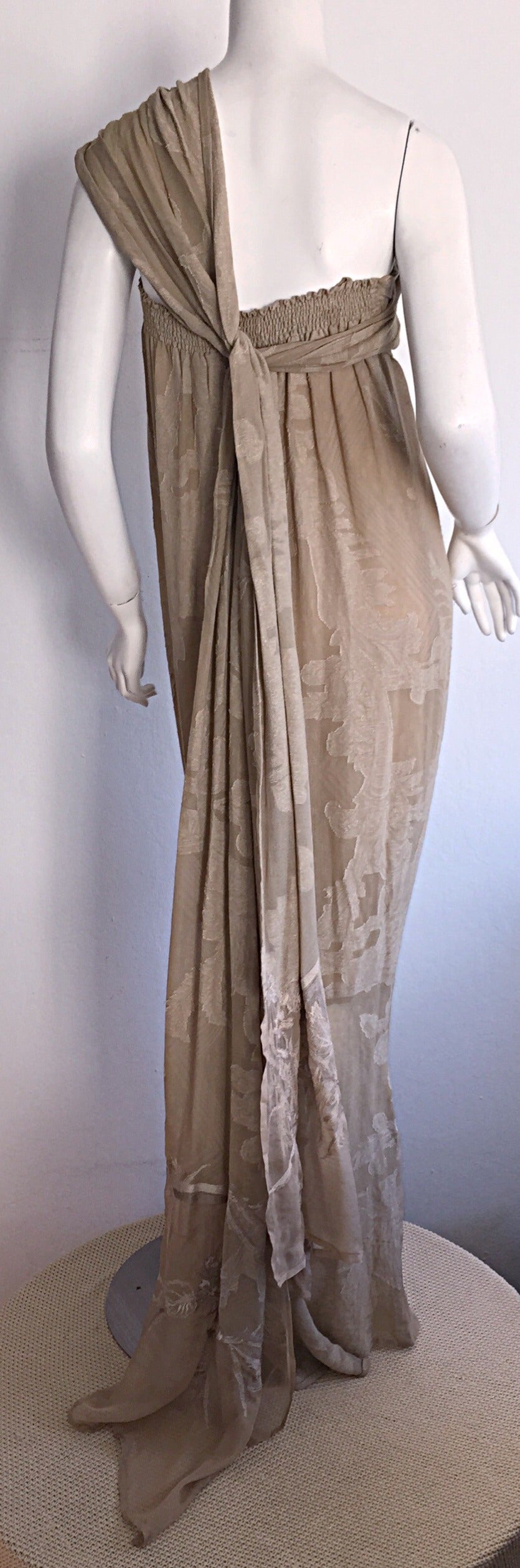 Extraordinary Vintage Gianfranco Ferre Cotton + Silk Grecian Goddess Gown 2