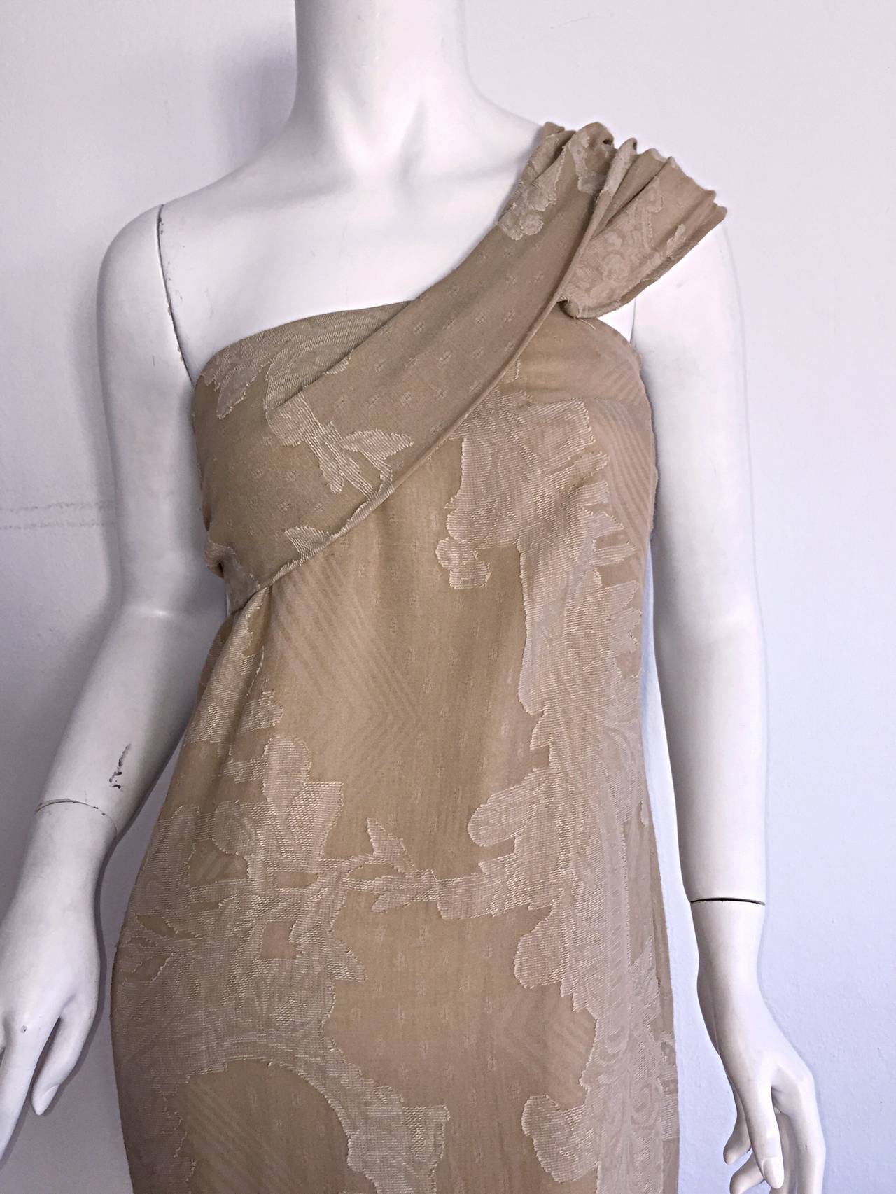 Extraordinary Vintage Gianfranco Ferre Cotton + Silk Grecian Goddess Gown 4