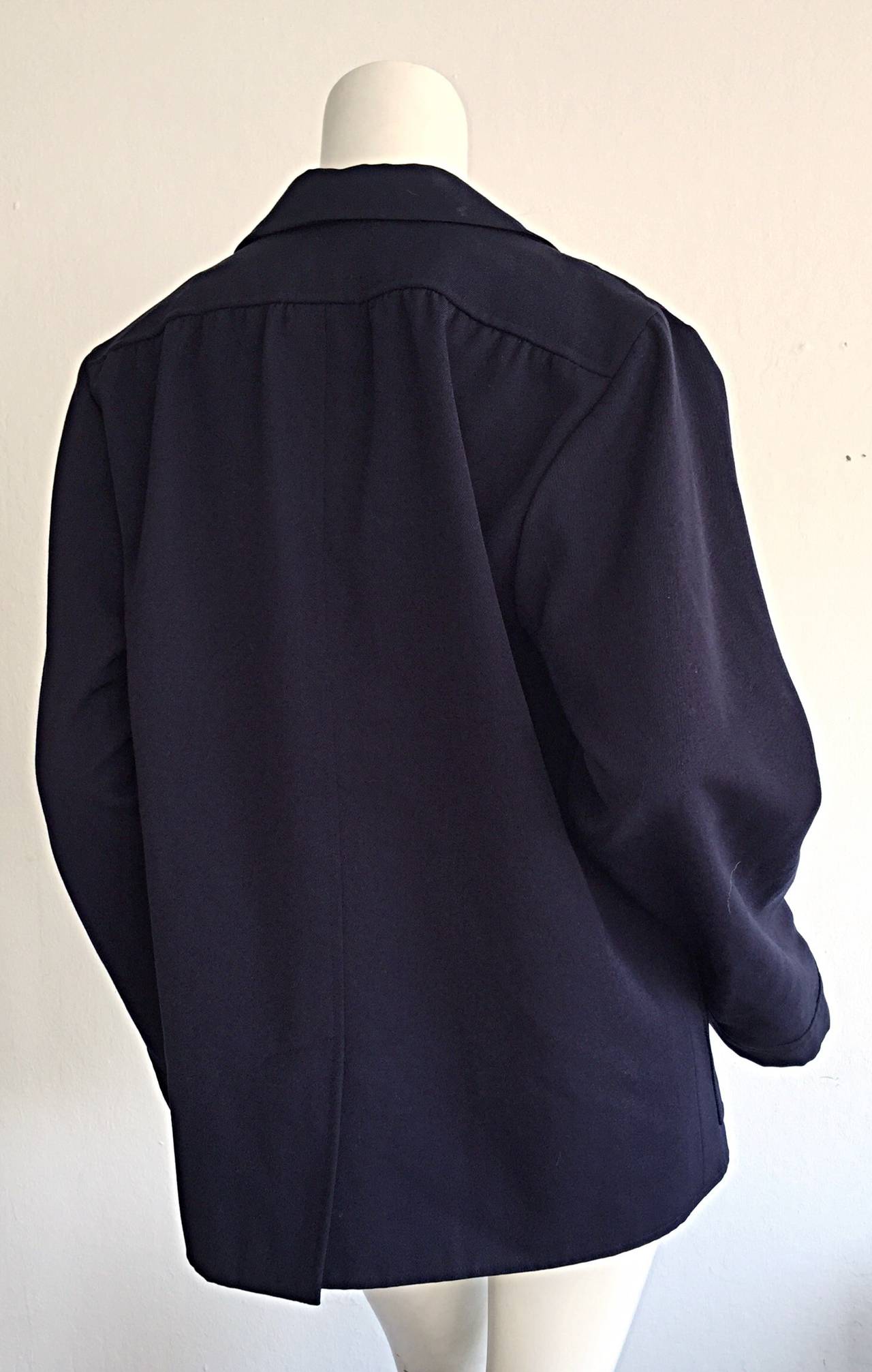 1980s Yves Saint Laurent Velvet Swing Coat