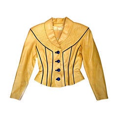 Rare Vintage Jean Claude Jitrois Mustard Yellow Butter Soft Leather Jacket