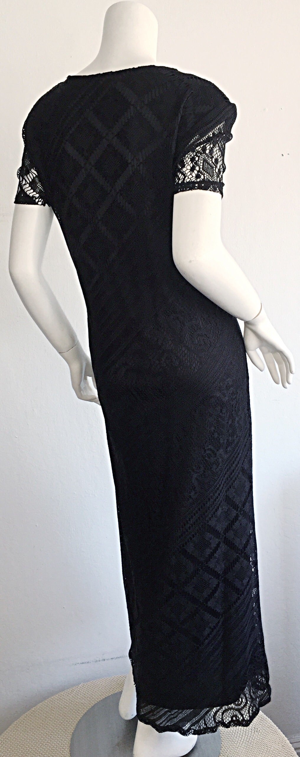 Women's Giorgio d' Sant Angelo Black Lace ' Flapper ' Style Dress For Sale