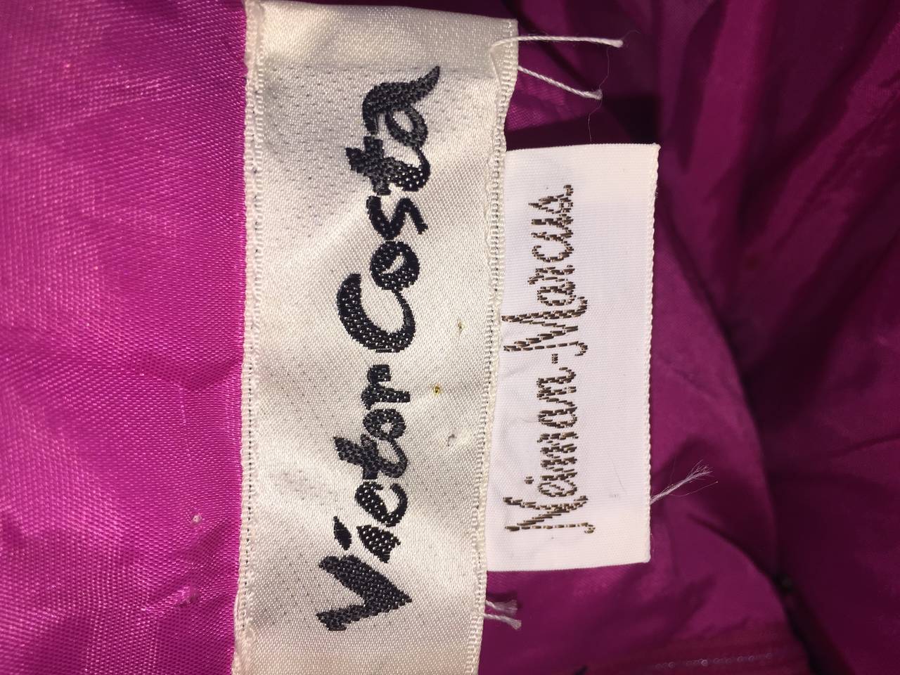 Increíble vestido vintage Victor Costa for Neiman Marcus Hot Pink Origami Tulip Dress en venta 4