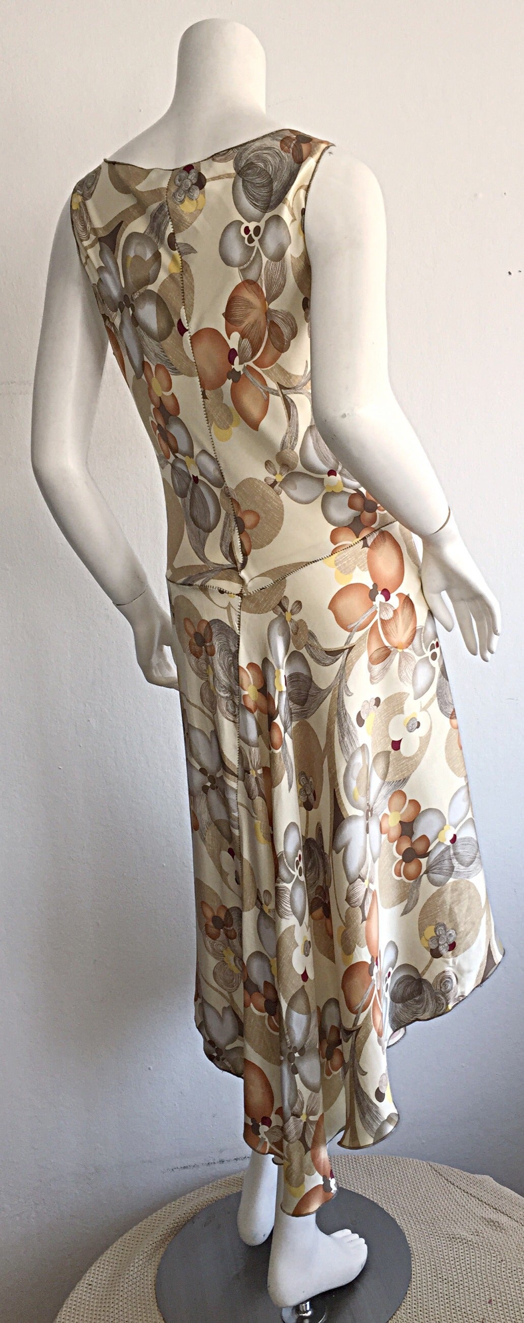 Pretty Rozae Nichols Floral 3 - D ' Autumn Harvest ' Silk Dress w ...