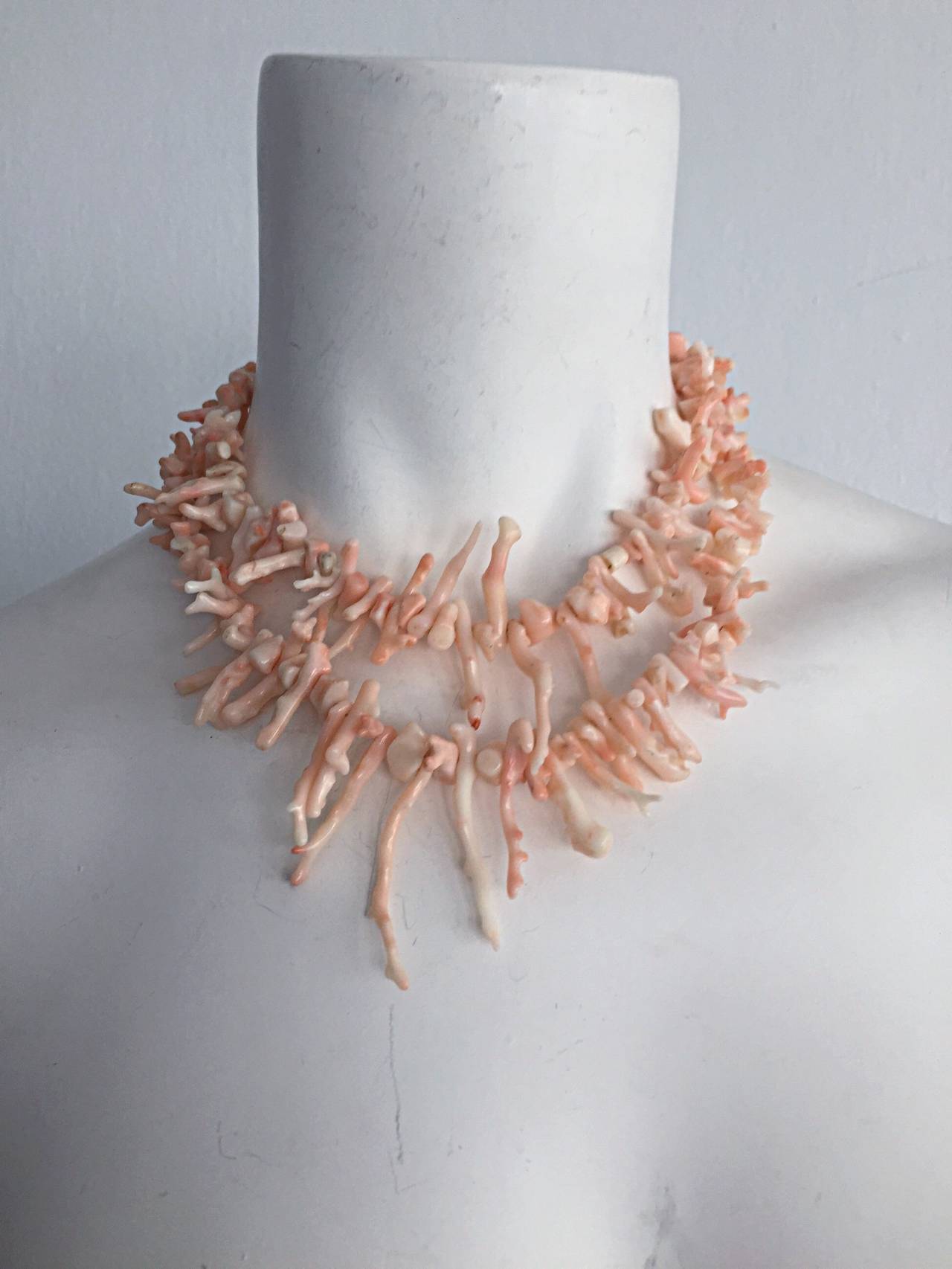 angel skin branch coral necklace