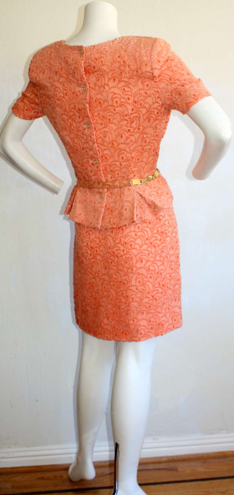 Galanos Vintage Skirt Suit w/ Belt NEW w/ Tags $4, 370 3