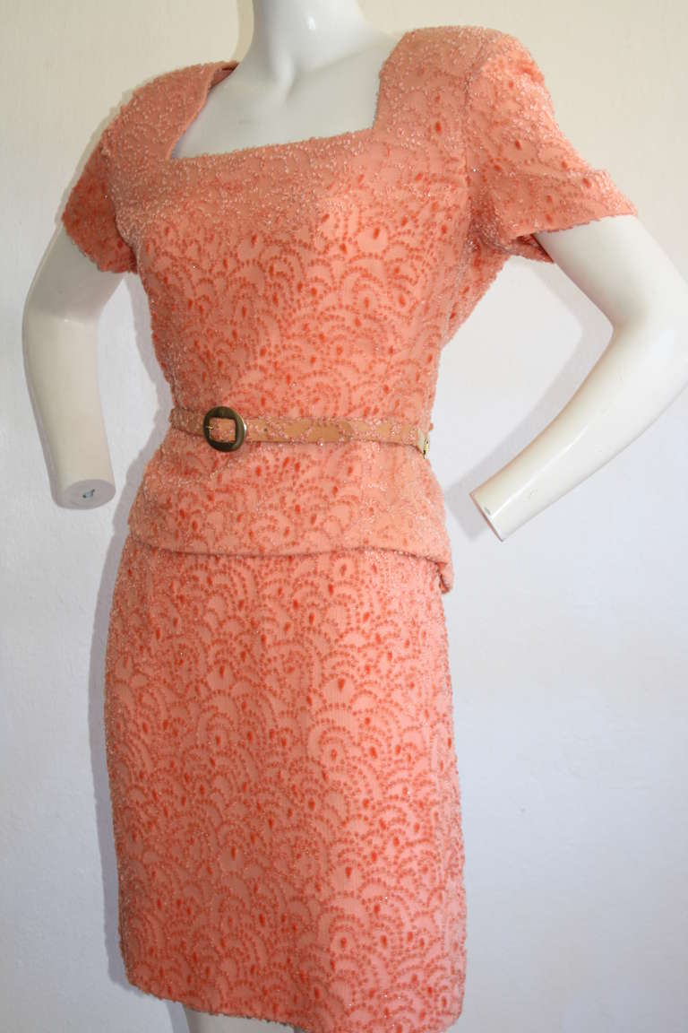 Galanos Vintage Skirt Suit w/ Belt NEW w/ Tags $4, 370 4