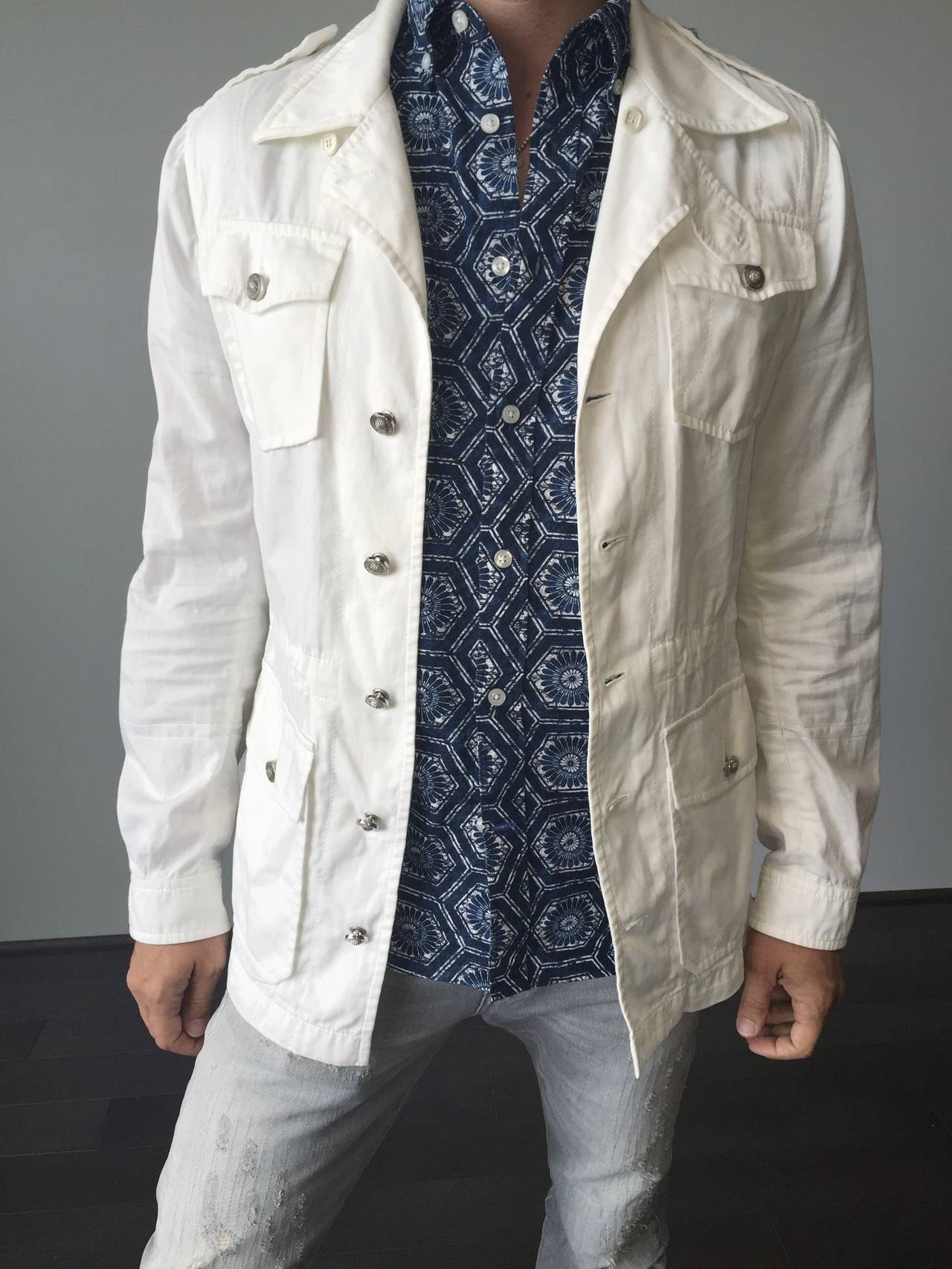 white safari jacket mens