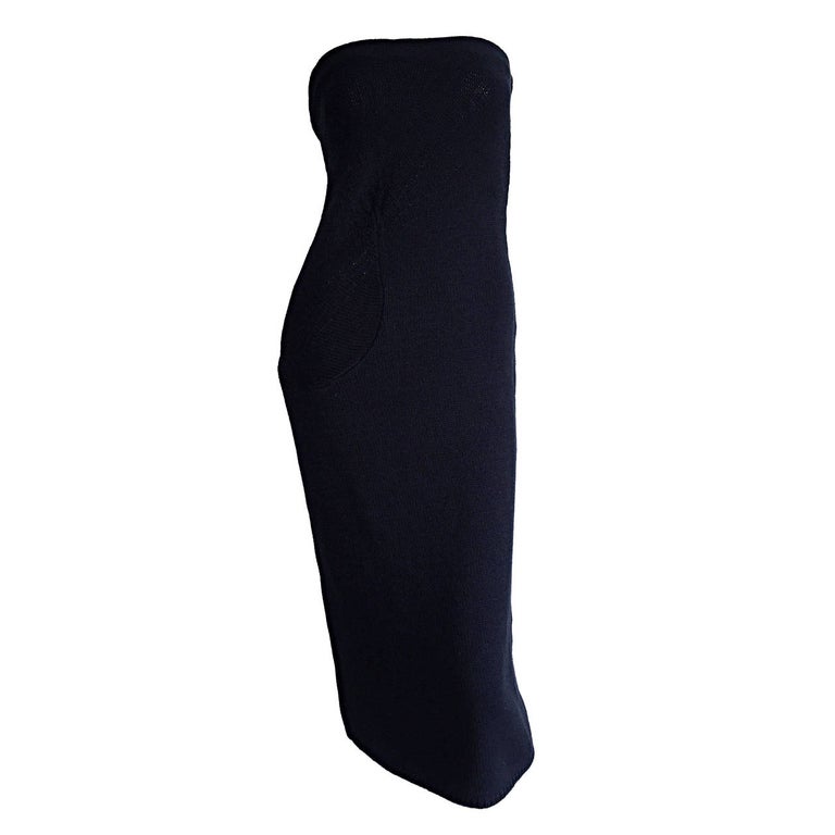 Ultimate Vintage Calvin Klein Collection 1990s Black Knit Strapless Dress  LBD at 1stDibs | vintage calvin klein dress, calvin klein collection label, calvin  klein strapless dress