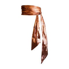 Lanvin Vintage Obi Raw Silk Jumbo Extra Long Wrap Belt