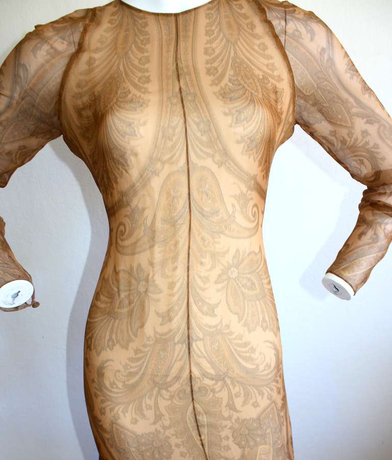 Women's Bill Blass Vintage Gown Original Runway Sample w/ Dramatic Train
