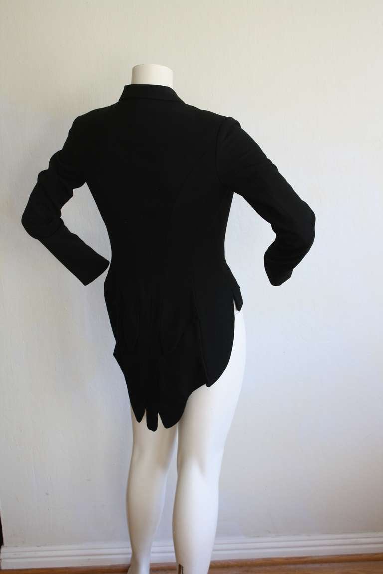 Thierry Mugler Vintage Black Tuxedo Tail Blazer Jacket at 1stDibs ...