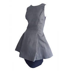 Vintage James Purcell Black + White Silk Gingham Fit N' Flare Dress Size 8 1