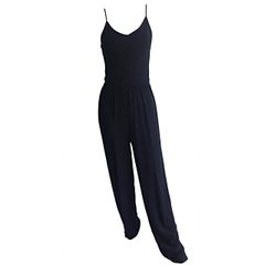 Incredible Used Judy Hornby Couture Black Crepe Jumpsuit