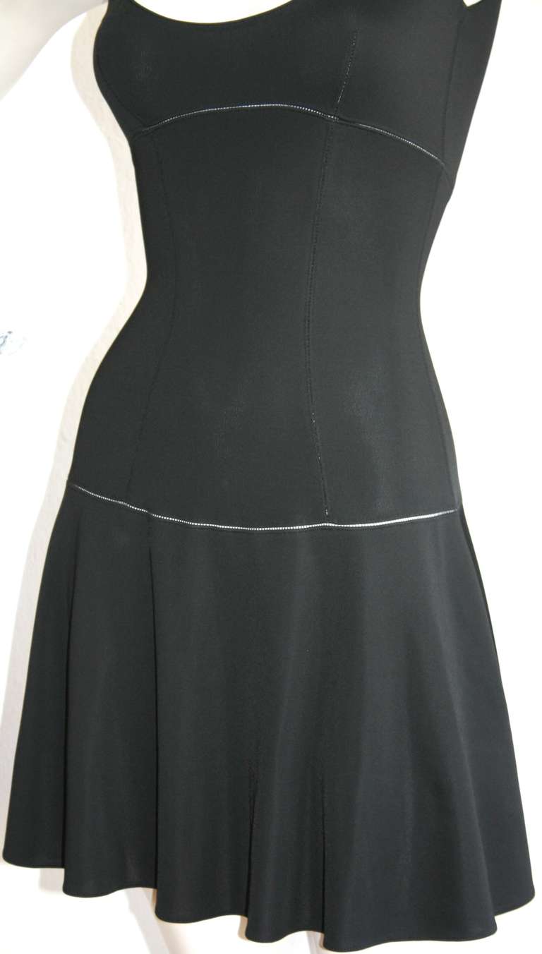 Alaia Unworn Cut Out Sexy Black Body Con Dress XS S In New Condition In San Diego, CA