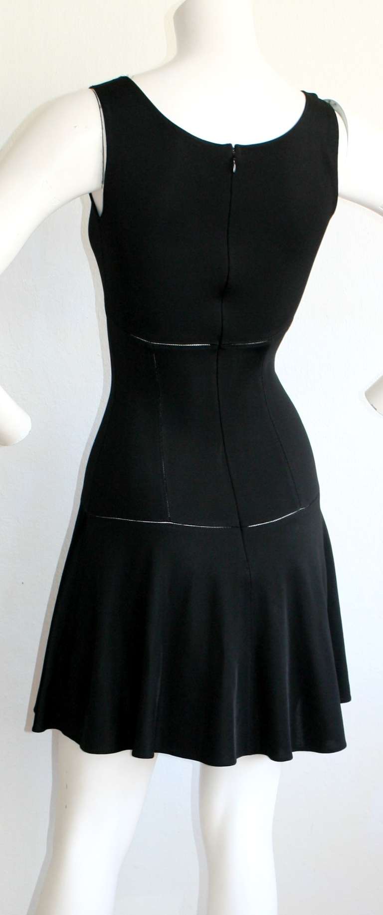 Women's Alaia Unworn Cut Out Sexy Black Body Con Dress XS S