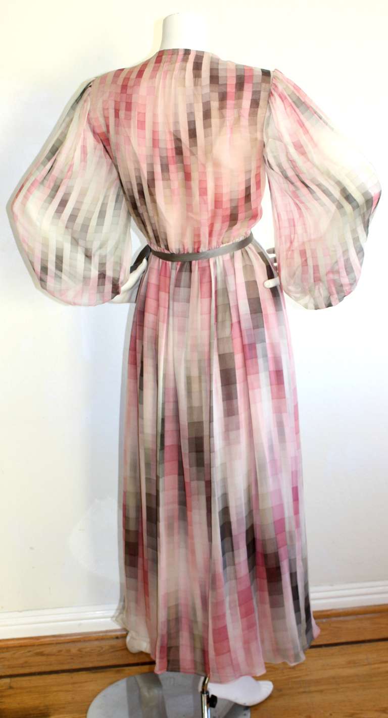 Hanna Morie Vintage Geometric Wrap Dress w/ Intricate Beading 3