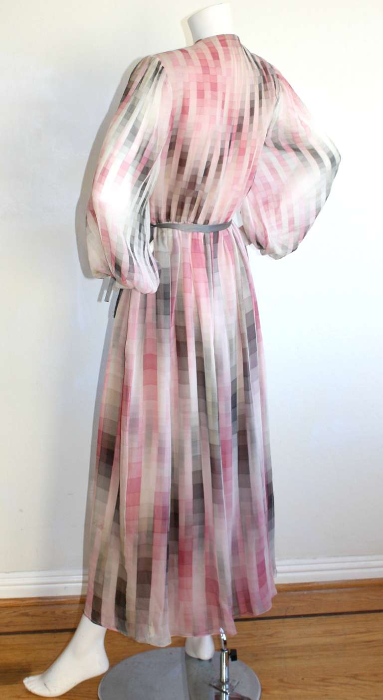 Hanna Morie Vintage Geometric Wrap Dress w/ Intricate Beading 4
