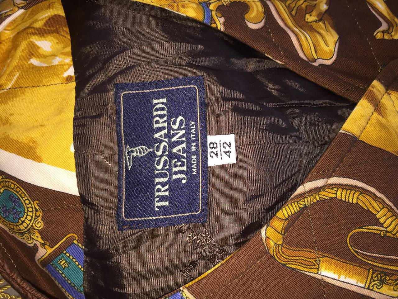 Vintage Trussardi ' Best in Show ' Novelty Dog + Trophy Cotton Vest Top For Sale 1